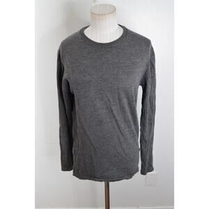 Fjall Raven Mens Medium Crewneck Sweater Gray Knit Wool Blend Made Italy